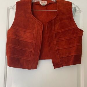 Casual Corner Rust Suede Vest